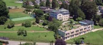 aerial shot of roches grises campus