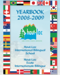 the cover of the year book from the 2008-2009 year