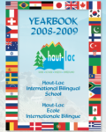 the cover of the year book from the 2008-2009 year