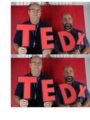 staff members posing with the Tedx logo